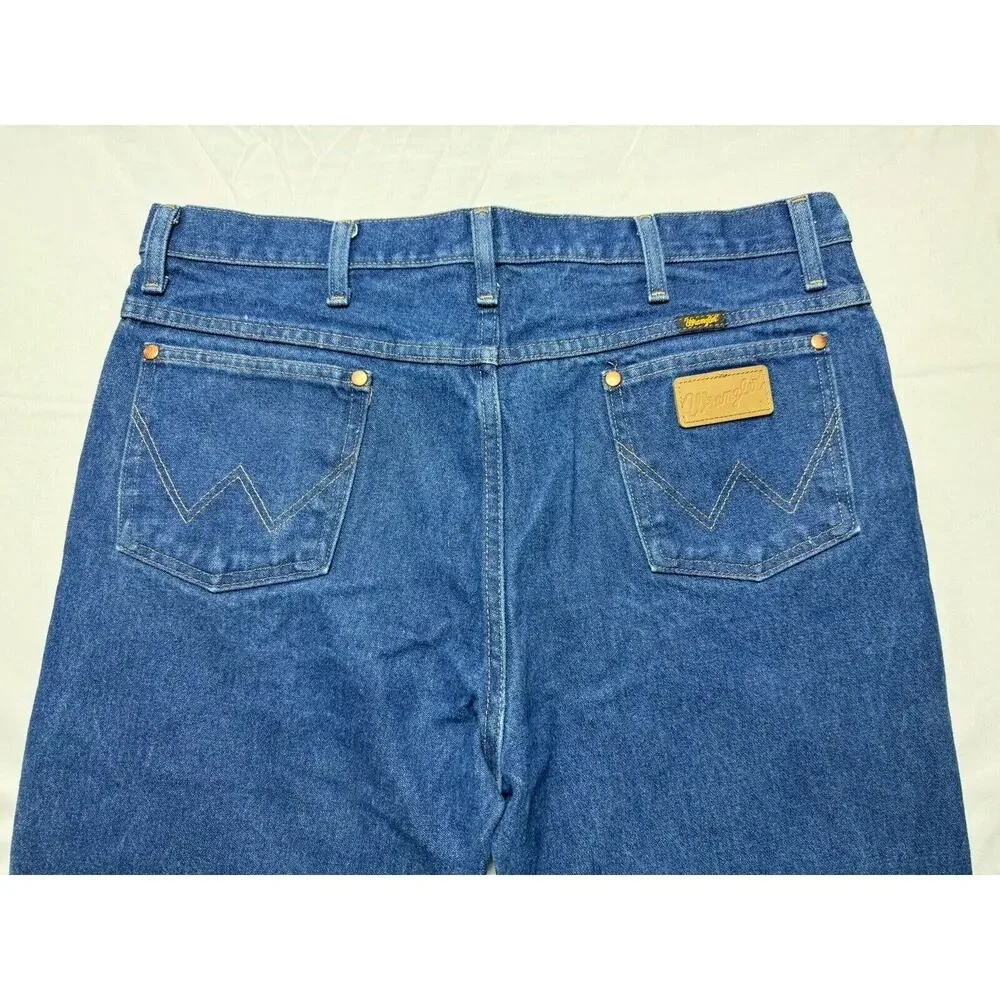 Wrangler 936DEN Men's Straight Leg‎ Blue Western Blue Jeans - Size 38x30.5